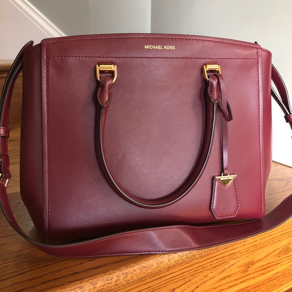 Michael Kors Handbags - MK Benning purse/satchel/crossbody merlot/ox blood